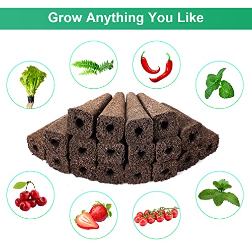 122pcs Seed Pod Kit, Hydroponics Garden Accessories for Aerogarden Growing System, Grow Anything Kit with 30 Grow Sponges, 30 Grow Baskets, 30 Grow Domes, 2 100ml Plant Food