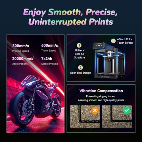 FLASHFORGE AD5X Multi-Color & Material 3D Printer with IFS, 220x220x220mm