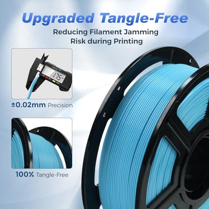 FLASHFORGE Rapid PLA Filament 1.75mm Ice Blue, 500mm/s High Speed Printing, 3D Printer Filament 1kg Spool, Dimensional Accuracy +/- 0.02mm, Enjoy Exceptional Print Quality - color: Ice Blue