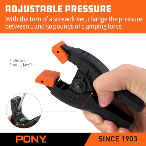 PONY 4-1/2" ADJUST-A-CLAMP Spring Clamp Set, 10-Piece