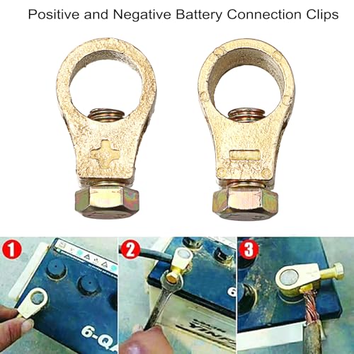 OwnMy Pure Copper Battery Connection Clips Cars Battery Terminal Connectors