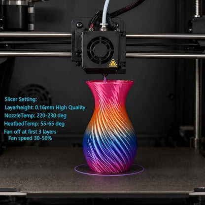 PLA Filament 1.75mm, Fast Color Change Silk Rainbow,1kg Spool - style: PLA Quick Rainbow