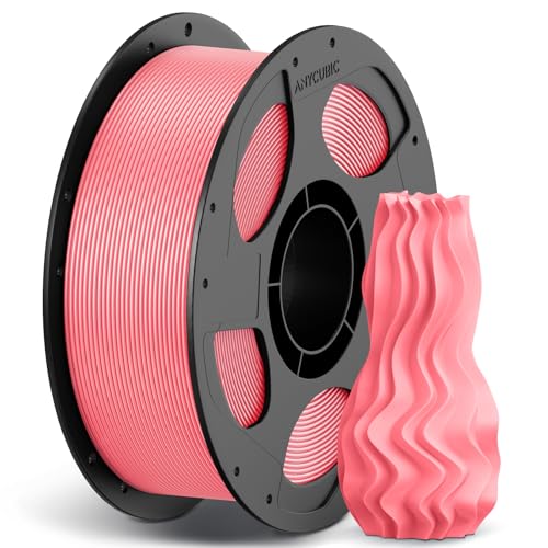ANYCUBIC High Speed 3D Printer Filament 1.75mm, Print Up to 10X Faster, Rapid PLA Filament with High Prints Quality, Dimensional Accuracy +/- 0.02mm, 1KG Reusable Spool, Strawberry Pink - color: 1kg Strawberry Pink