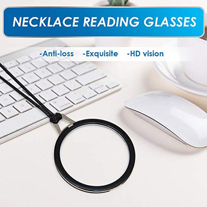 TERAISE Reading Glasses Pendant Necklace Readers for Women Lightweight - color: Black