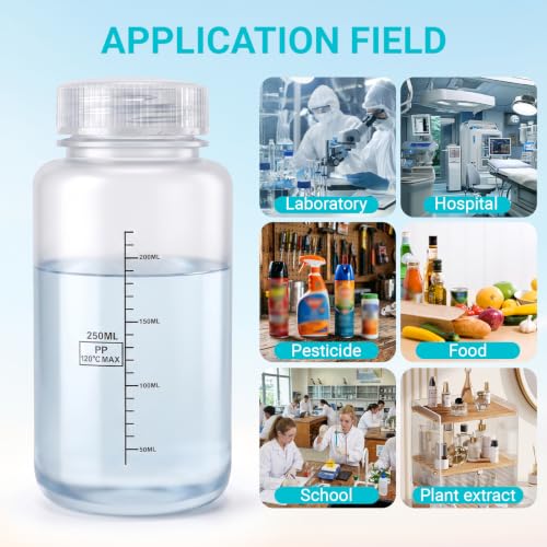 Pool Water Sample Bottle, 2 Pack 8.8 OZ Wide Mouth Liquid Containers