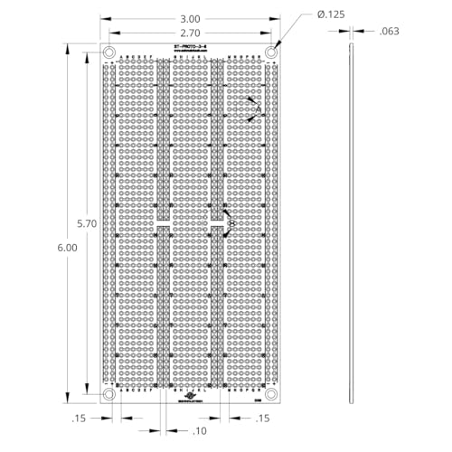 Double Sided ENIG Protoboard, Solderable Breadboard, Electronic Circuit Board for DIY Prototype Circuit, FR4, Plated Through Hole Solder Prototype Board, ST-PROTO-3-6 (3" x 6") - style: 3" x 6"