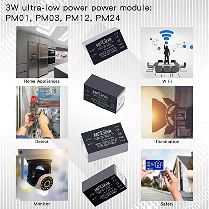 Mini Step-Down Power Supply Module, Intelligent Home Switching Power Module AC-DC Isolated Power Module 220v to 3.3v, HLK-PM03 DC Power Module AC DC Converter 220V to 3.3V（3PCS） - style: HLK-PM03