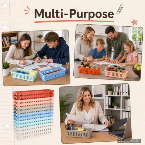 14 pcs Boho Pencil Basket Dispenser for Classroom Pencil Holder for Desk - color: Boho