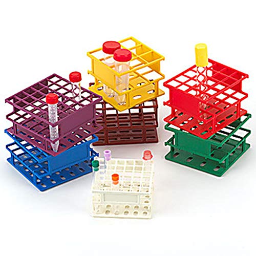 Globe Scientific 456845M Nylon Half Size Wireless Tube Rack, 30mm Tube Diameter, 9-Place, Magenta - color: Magenta