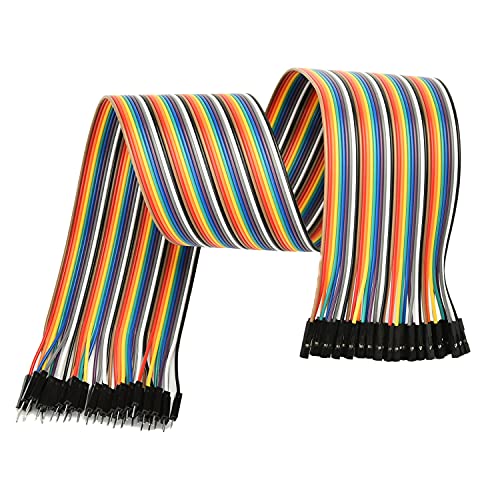 Fielect Male to Female Dupont Jumper Wires 40P Breadboard Jumper Wires Colorful Ribbon Cables 50cm Long 1Pcs - color: M/F, size: 50cm 1PCS