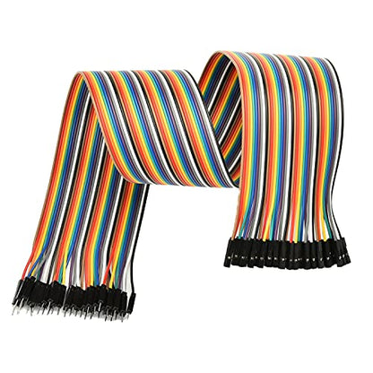 Fielect Male to Female Dupont Jumper Wires 40P Breadboard Jumper Wires Colorful Ribbon Cables 50cm Long 1Pcs - color: M/F, size: 50cm 1PCS