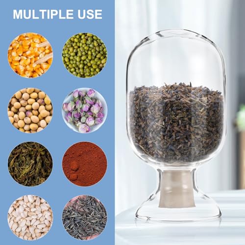 Beavorty Glass Match Cloche Jar: Fireplace Match Cloche Bottle Fancy Matches Striker Holder Jar Christmas Match Holder with Stopper for Candles Bathroom Lab Matches 250ml (Pack of 2) - size: 13X7X7CM (Pack of 2)