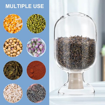 Beavorty Glass Match Cloche Jar: Fireplace Match Cloche Bottle Fancy Matches Striker Holder Jar Christmas Match Holder with Stopper for Candles Bathroom Lab Matches 250ml (Pack of 2) - size: 13X7X7CM (Pack of 2)