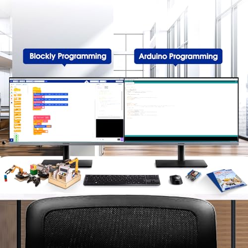 ACEBOTT 3-in-1 ESP32 IoT Control Smart Factory Starter Kit, Electronics Programming Kit Compatible with Arduino Scratch Online Tutorials, School DIY Education Solution Series STEAM Set for Teens 12+ - color: Gold