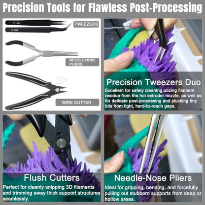 96PCS 3D Printer Tool Kit,3D Printer Accessories&Bag for Cleaning & Removal - size: 3D Printer Tool Kit (96-Piece)