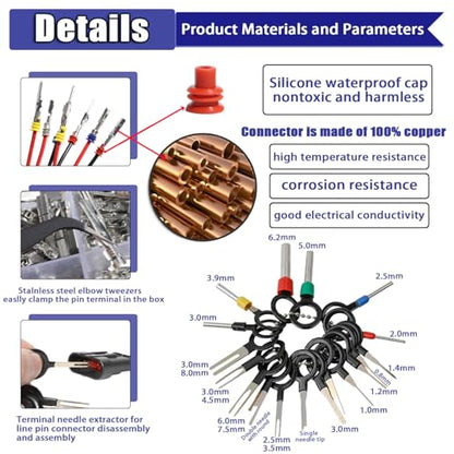 950Pcs Connector Pins Kit Crimped Terminal Automotive Electrical