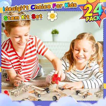 24 Pcs Party Favors for Kids Age 6-10, Treasure Box Toy Stem Kit Party Favors Science Kits for Boys Girls STEM Toys for Kids Age 6 7 8 10 12 13 Classroom Giveaways, Carnival Prizes Toy, Birthday Treats, Party Supplies