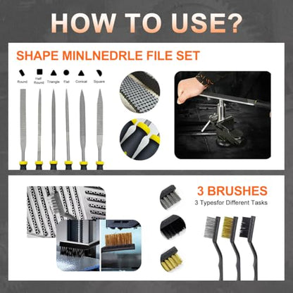 56Pcs 3D Printer Tool Kit & Accessories for All FDM/SLA Printers, Includes Nozzle Cleaning Kit, Scraper, Deburring Tool, Files, Brushes - Complete Starter Kit with Case