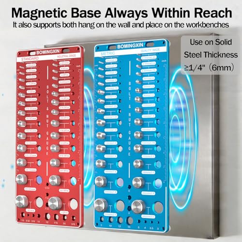 Upgrade Thread Checker, 78 Nut and Bolt Thread Checker with Magnetic Base - size: 78 Thread Checker