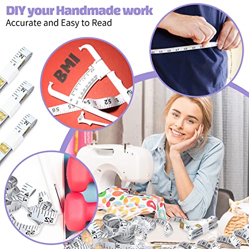 GliSun Soft Tape Measure 24 Pack Measuring Tape Bulk for Body Sewing Tailor Cloth Vinyl Measurement Craft Supplies,150cm/60inch Accurate Soft Double Scale Ruler-White