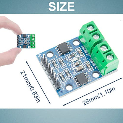 L9110S DC Stepper Motor Module, 5Pcs Dual-Channel H-Bridge DC Stepper Driver Board 2.5-12V Motor Driver Controller Module LED Lights for Arduino Stepper Motor Smart Car