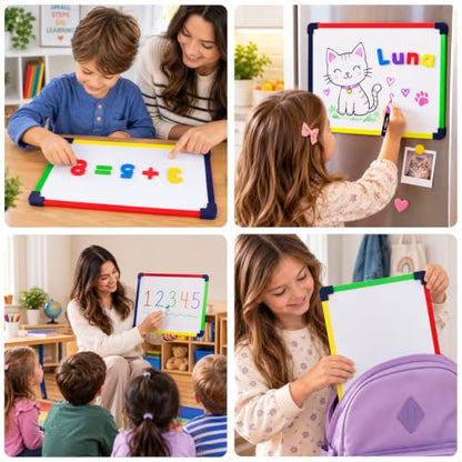 Scribbledo Magnetic Dry Erase Boards, 10 Boards with 10 Erasers - color: Pack of 10