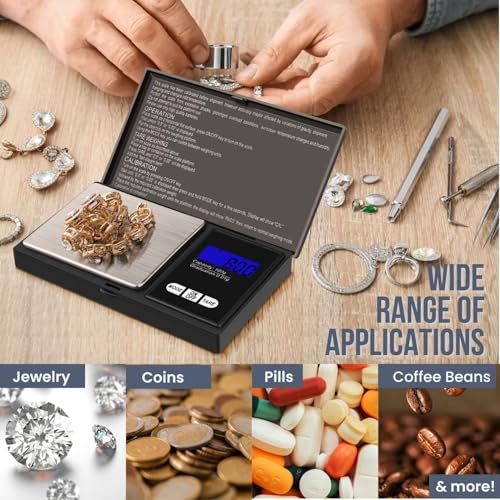 Flexzion Digital Jewelry Scale, 100g x 0.01g Pocket Scale for Gold, Coins