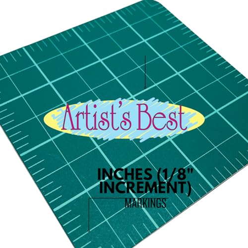 ARTIST'S BEST 2 Pc. 4" x 4" Self Healing Cutting Mat | Rotary Cutting Sewing Mat for Craft, Fabric, Scrapbooking Sewing