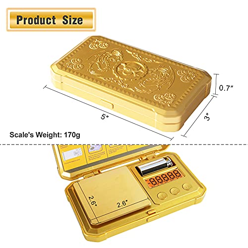 Fuzion Digital Gram Scale 200g/0.01g, Gold Scale for Jewelers - color: Gold, size: 200/0.01g
