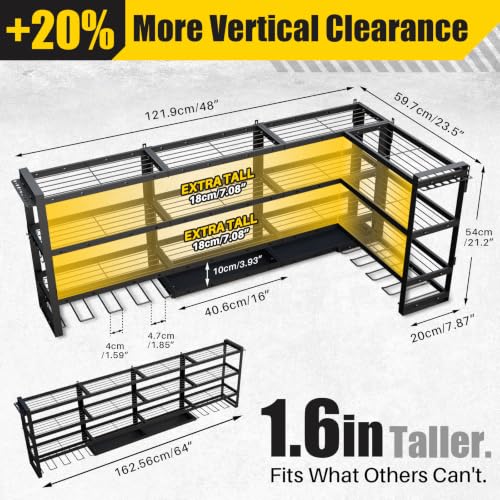 XLarge 64''W Power Tool Organizer Wall Mount, 4-Tier - size: 64''Width (XLARGE)