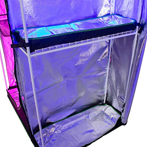48" x 36" x 80" 2 in 1 Grow Tent Kit with Viewing Windows & Flood Trays – Dual Hydroponic Grow Tents - Smell Proof Grow Tent - for Indoor Growing - size: 48" x 36" x 80" 2-in-1