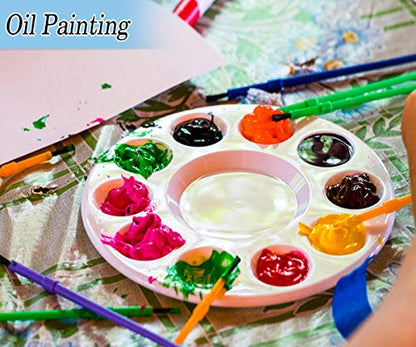46PCS Paint Tray Palettes,Plastic Paint Pallets for Kids or Adult to Paint - color: 46pcs