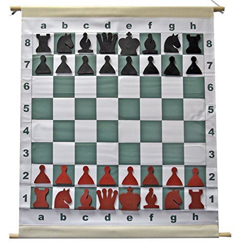 Wholesale Chess 28" Magnetic Chess Demo Board - 3" Squares, Large Black & Red Pieces, 2 Players, Ages 12+