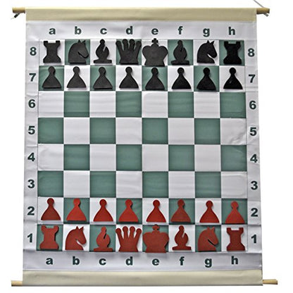Wholesale Chess 28" Magnetic Chess Demo Board - 3" Squares, Large Black & Red Pieces, 2 Players, Ages 12+