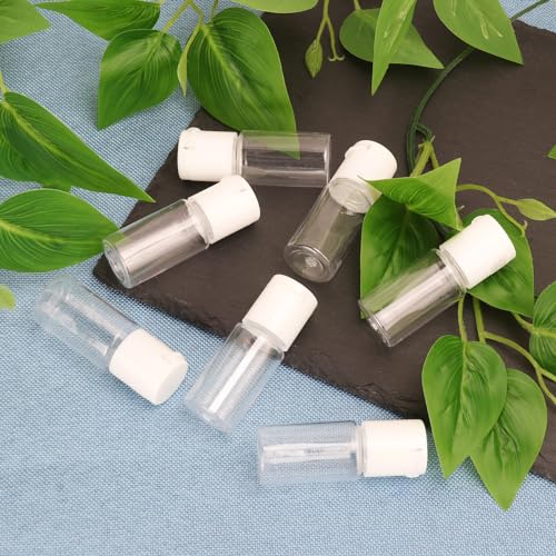 200 Pack 0.35 oz Plastic Bottles with Top Caps, Clear Empty 10 ml Flip Top Cosmetic Bottles for Lotion and Shampoo, Travel-Friendly, BPA-Free - size: 200 Pack 0.35 oz