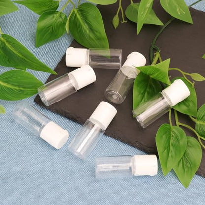 200 Pack 0.35 oz Plastic Bottles with Top Caps, Clear Empty 10 ml Flip Top Cosmetic Bottles for Lotion and Shampoo, Travel-Friendly, BPA-Free - size: 200 Pack 0.35 oz