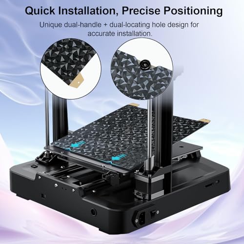 IdeaFormer-3D Ender 3 PEO PEI Build Plate for Creality K1C/K1/K1 SE/Ender 3 V3 SE/Ender 3 V3 KE/Ender 3 S1/Pro/Ender 5 S1, Flexible PEO PEI Spring Steel Sheet 235x235mm No Magnetic Surface Plate - color: Dimond PEO+Textured Gold PEI