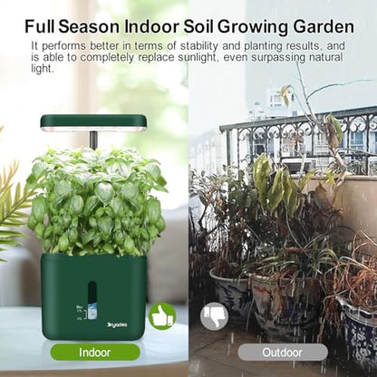 2-Pack Indoor Planting System Smart Soil Growing Kit with 17-W LED Grow Light Automatic Timed Watering Planters Gift for Friends/Women (No Seeds&Soil) - color: Christmas