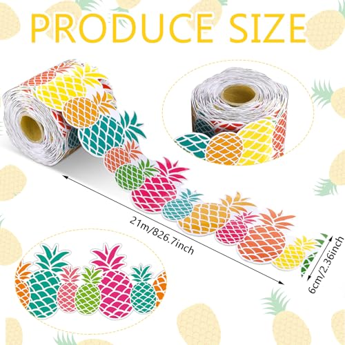 Outus 68 Feet Pineapple Bulletin Board Border - size: 2.99 Inches, style: Pineapple
