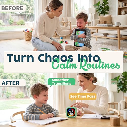 Digital Visual Timer for Kids - Calmer Routines & Transitions - color: Green
