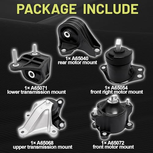 Gdydi 5pcs Engine Motor Mount Set for Hon-da Accord 2.4L 2013-2017 - size: 2013-2017 Accord 2.4L