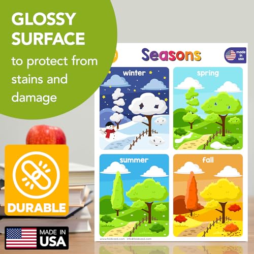 FoldCard Seasons Chart Educational Poster 8.5x11 5pk - color: Seasons
