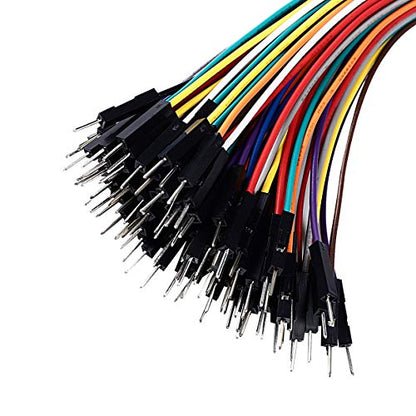 Breadboard Jumper Wires Male to Female 12'' Length 0.1'' Square Head 100-Pack 10 Colors 24AWG by Hellotronics (30CM, 1P M/F) - color: 1P Male-Female, 30CM, size: Length 12'' / 30CM