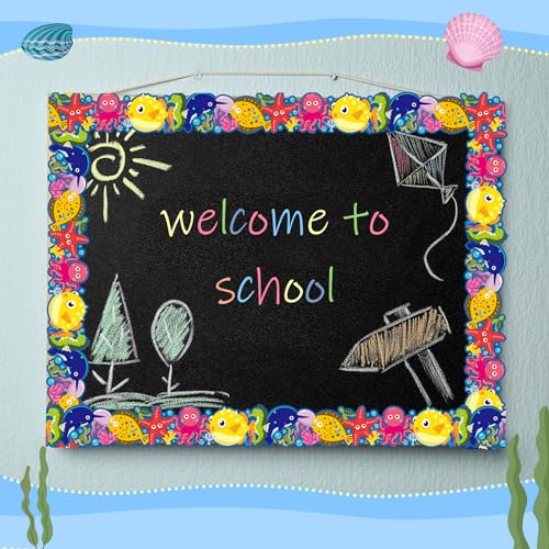 Outus 68 Feet Ocean Bulletin Board Borders - size: 2.99 Inches, style: Ocean