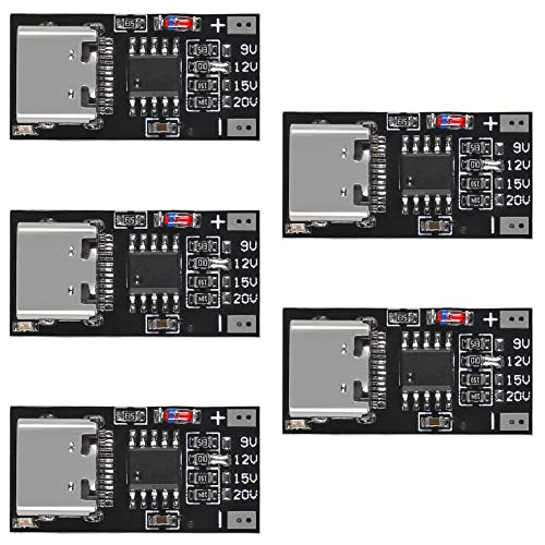 5PCS USB-C PD Trigger Board Module PD/QC Decoy Board Fast Charge USB Type-c to 12v High Speed Charger Power Delivery Boost Module - color: 5PCS