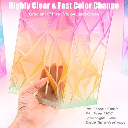 OVV3D PLA 3D Printer Filament Bundle 250g x 4 Spools, Transparent PLA - color: Transparent Multicolor