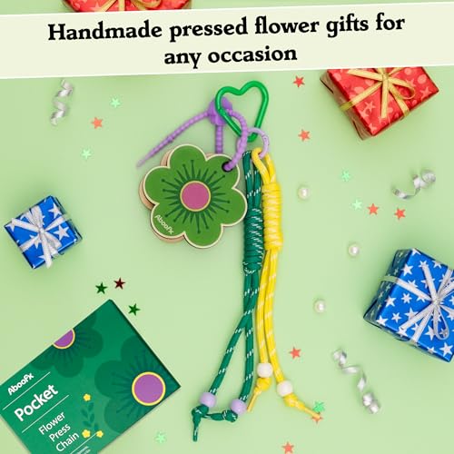 Aboofx Mini Flower Press 3" x 3", Pocket Flower Press Kit - color: flower shape