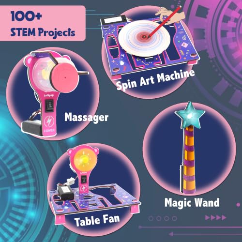 Butterfly EduFields 100+ Girls Engineering Science Kit for Kids Age 8-12 - style: 1.Girls Engineering Kit