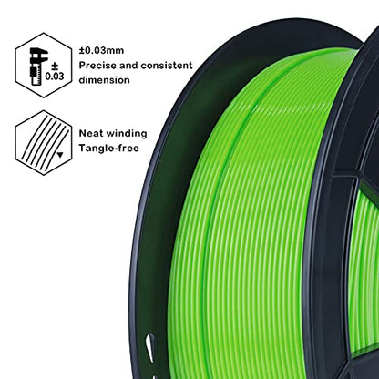 ZIRO Fluorescence PLA Filament, NOT Glow in The Dark, 1.75mm 1kg Fluo Green - color: Fluo-green
