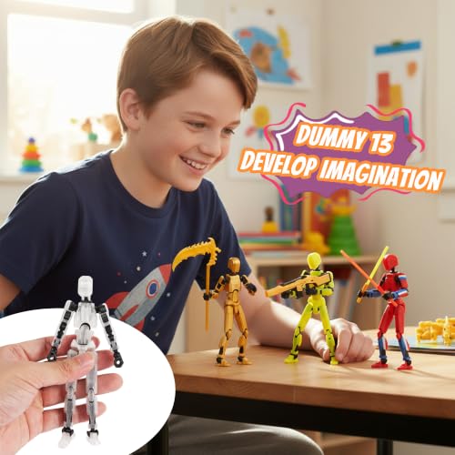 MerryXD 9 Pack Assembly Completed T13 3D Action Figure,Dummy Nova Titan Lucky 13 Action Figure 3D Printed Multi-Jointed Movable Toy - color: 9pack